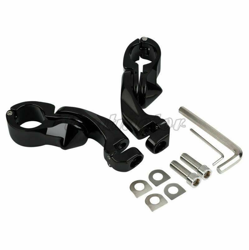 1.25″ 32mm Short Angled Adjustable Highway Foot Pegs Fit For Harley Touring