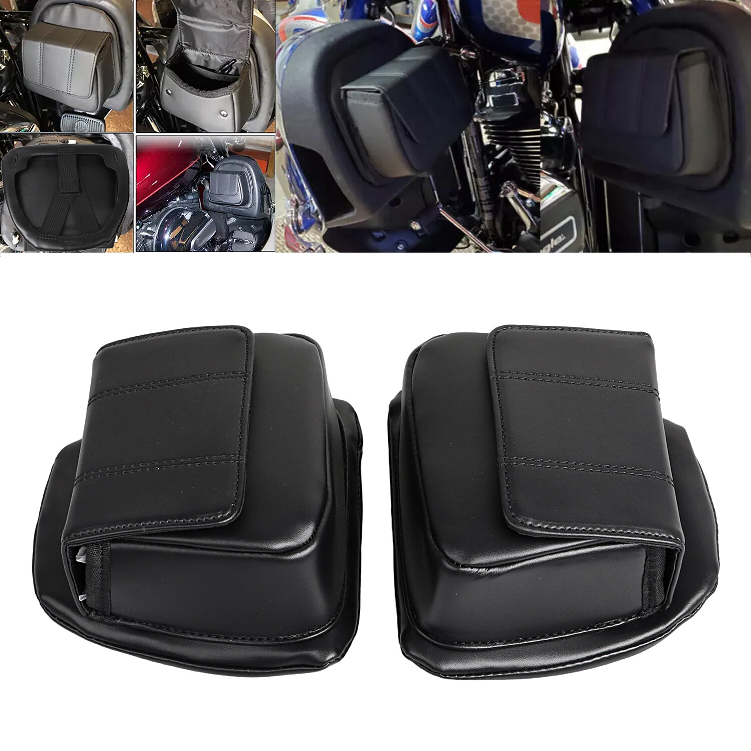 Lower Vented Leg Fairing Glove Box Tool Bag For Harley Trike Tri Glide 2014–2023