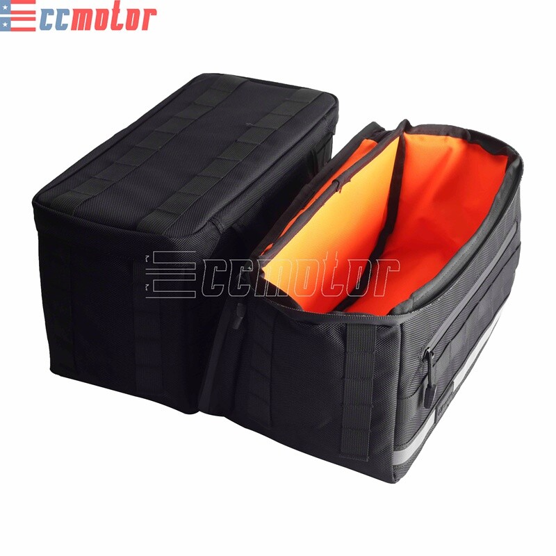 Black Nylon Saddlebags & Handlebar Bag For Harley Dyna FXD Street Bob Low Rider