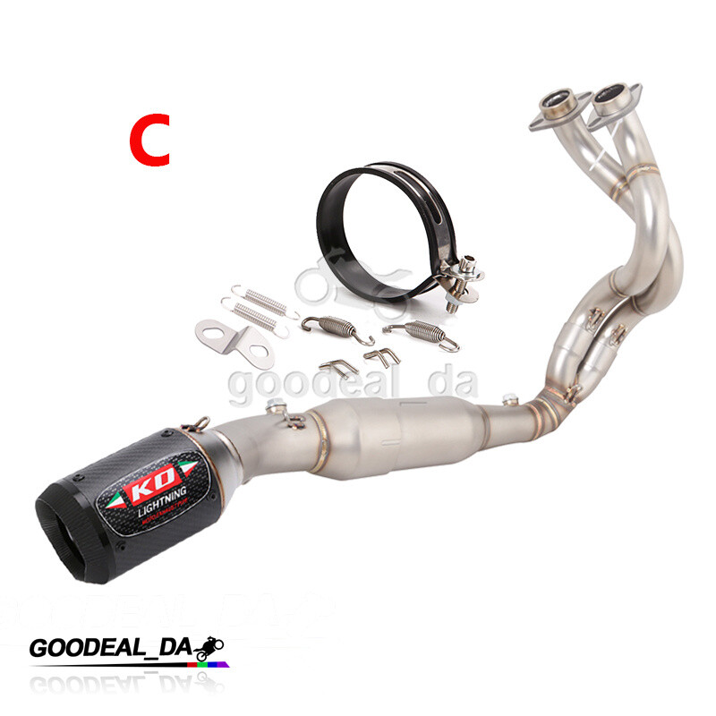 For Kawasaki Z650 Ninja 650 2023-25 Full Exhaust Header Pipe 51mm Carbon Muffler