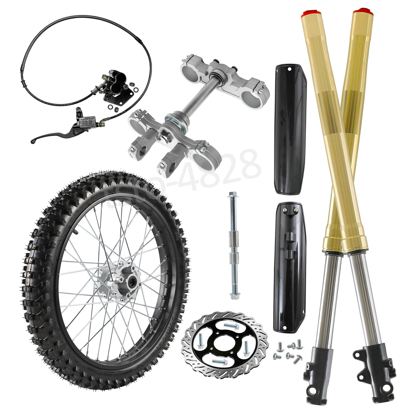 Front Forks Triple Tree 170mm Distance 70/100-19” Wheel for Bigwheel Thumpstar