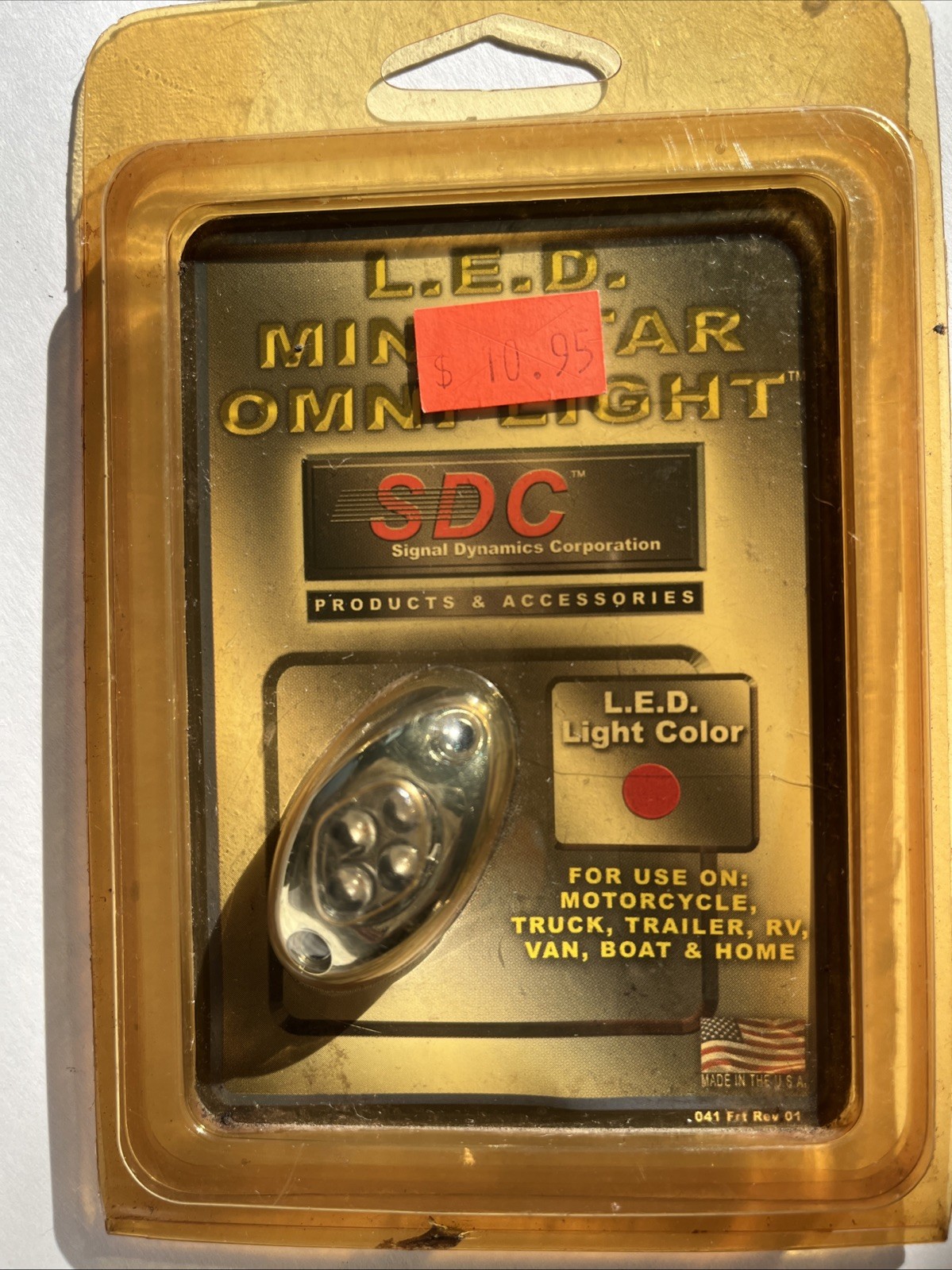 Signal Dynamics LED MiniStar Omni Accent Light (Red) for Motorcycle, Truck, Etc.