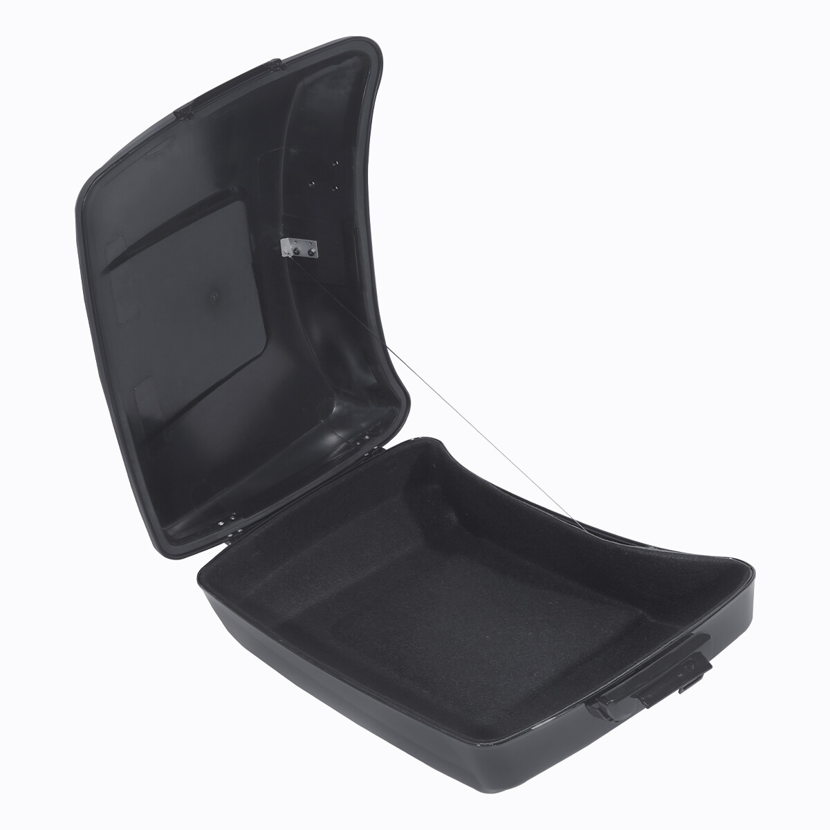 Black Chopped Trunk Backrest Mount Rack Plate Fit For Harley Touring 2014-2026