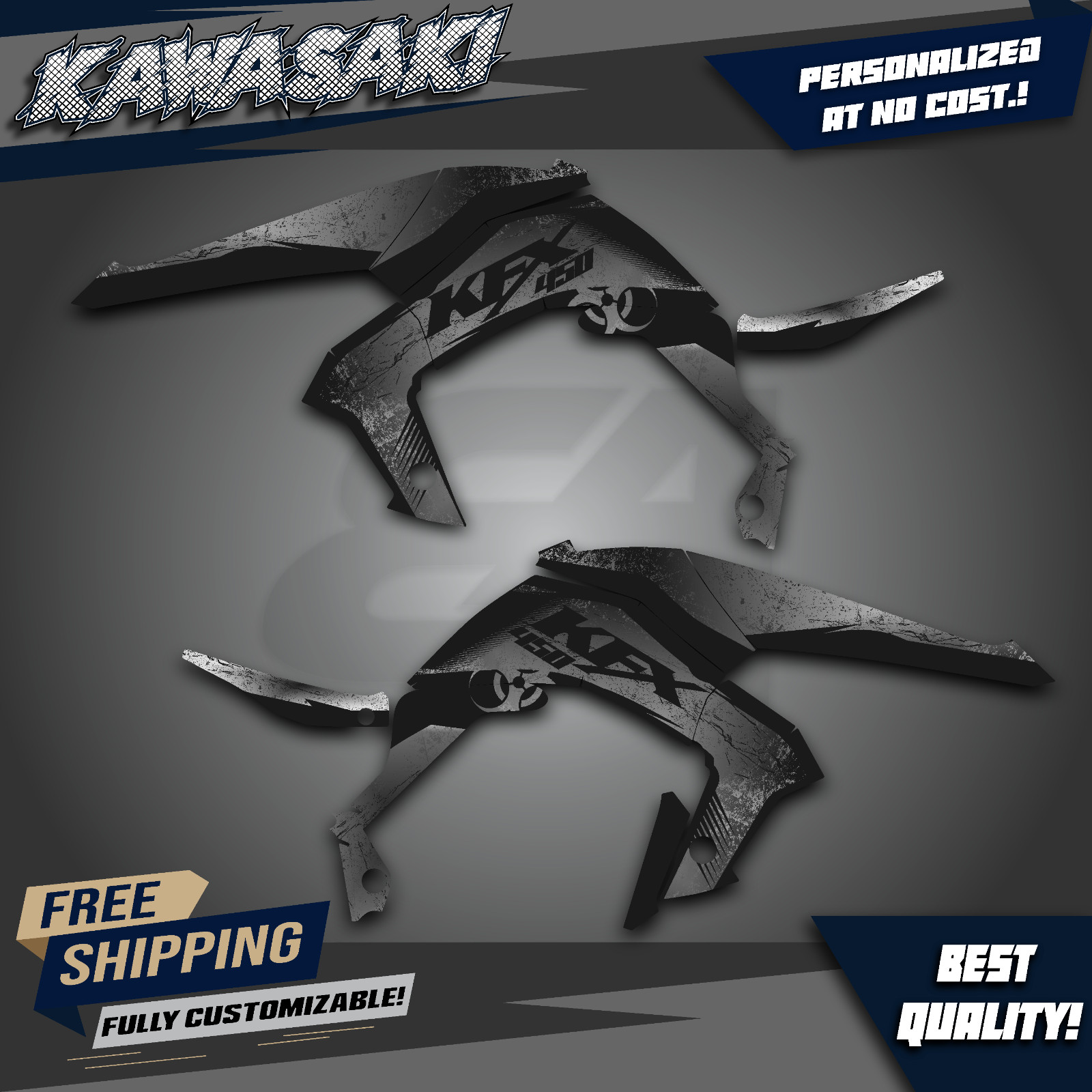 Kawasaki KFX 450R – 2008 – 2014 Graphics kit stickers decals ATV UTV
