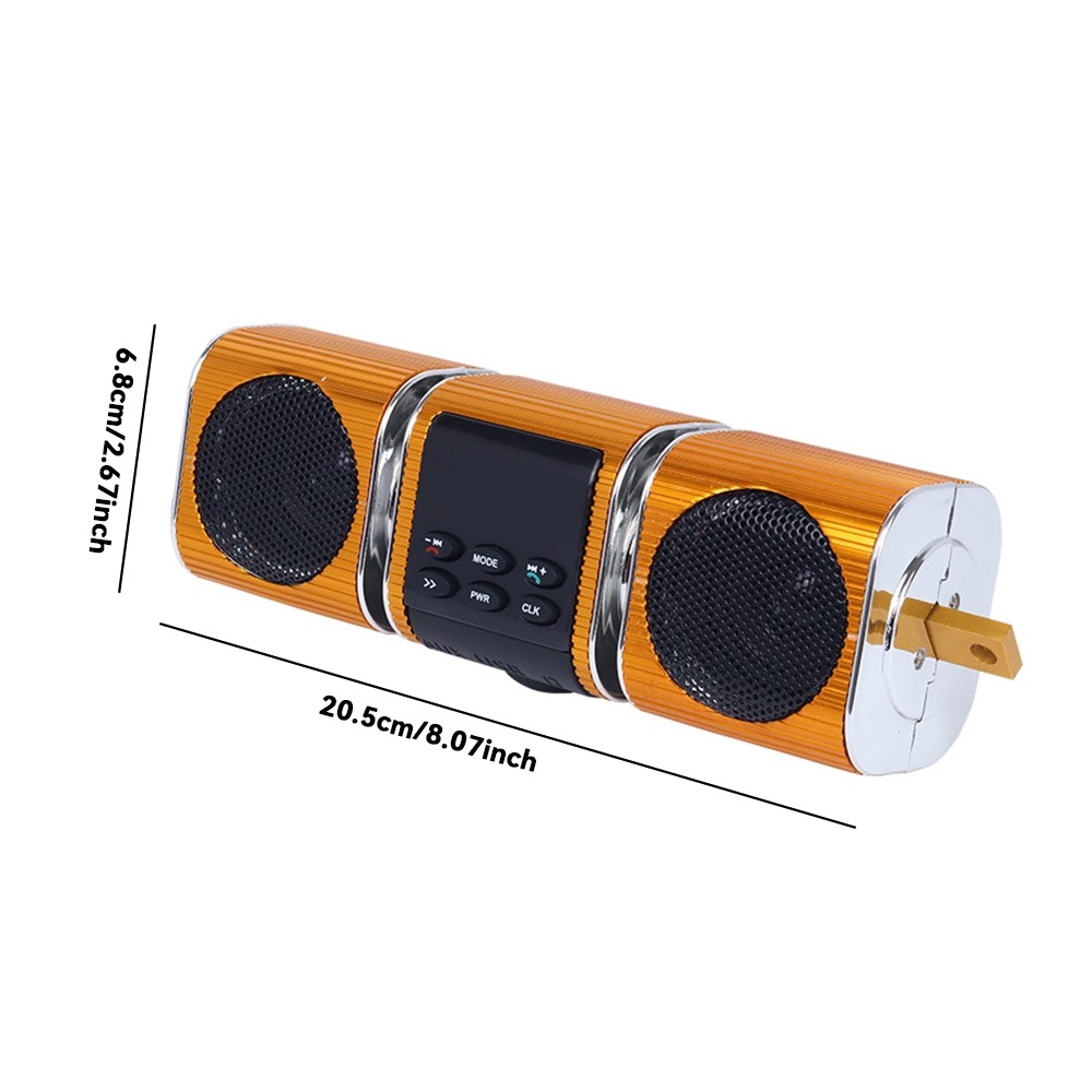 Waterproof Bluetooth Motorcycle Audio Stereo Speaker System MP3 USB AUX FM Radio