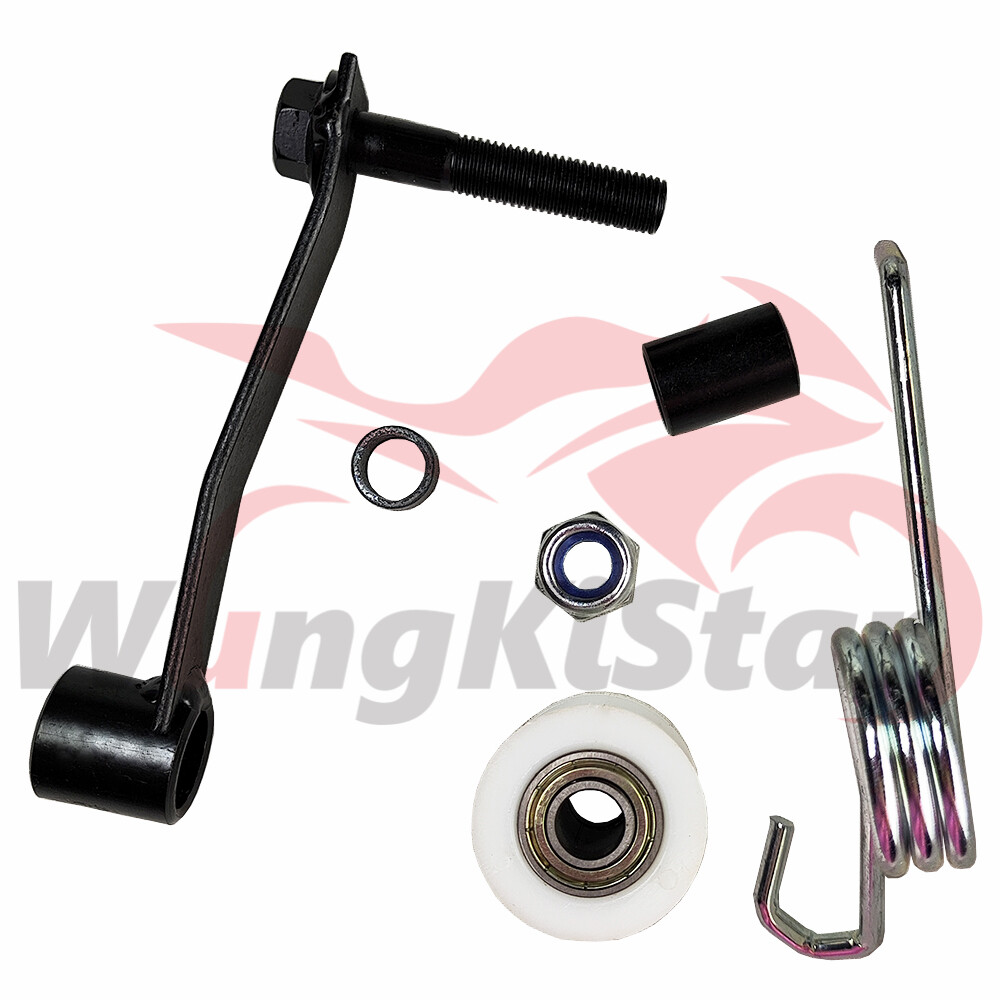Motorcycle Chain Tensioner Spring Roller Slider Guide Adjuster Wheel Pulley Kits