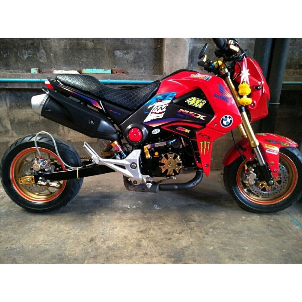Swingarm 5 inches longer than stock Silver Fit For HONDA GROM MSX 125SF 16-2020