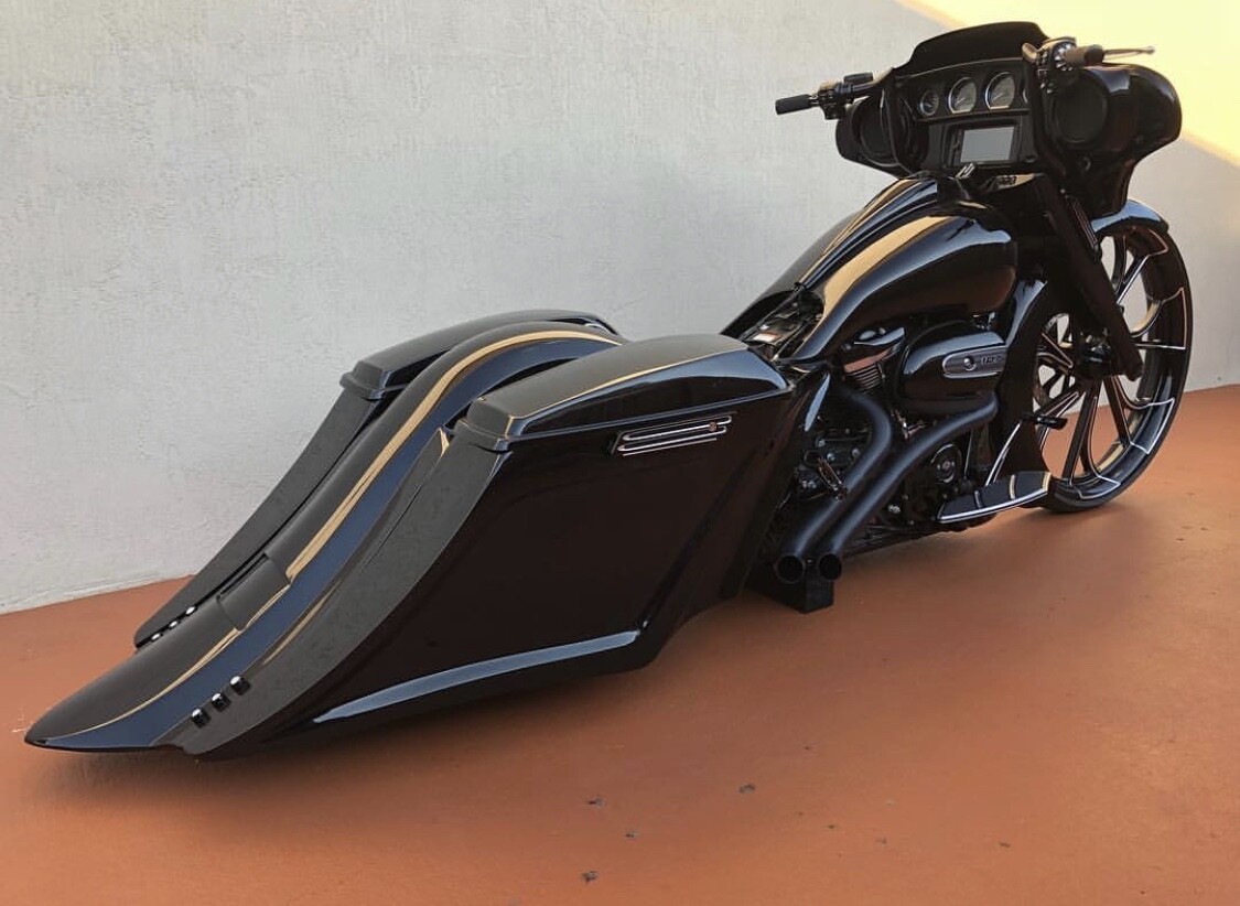 1997-2008 Harley Davidson 6″ Down 16″ Back Flh Fiberglass Bags And Fender