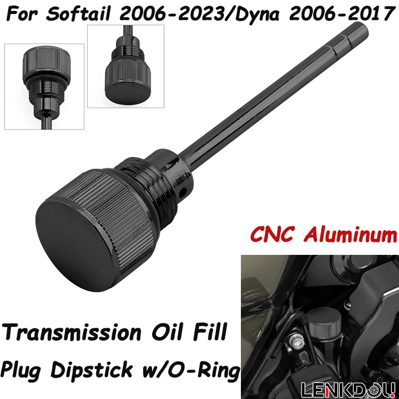 1 Transmission Dipstick Oil Tank Plug for Harley Dyna 06-17 Softail Breakout 06-