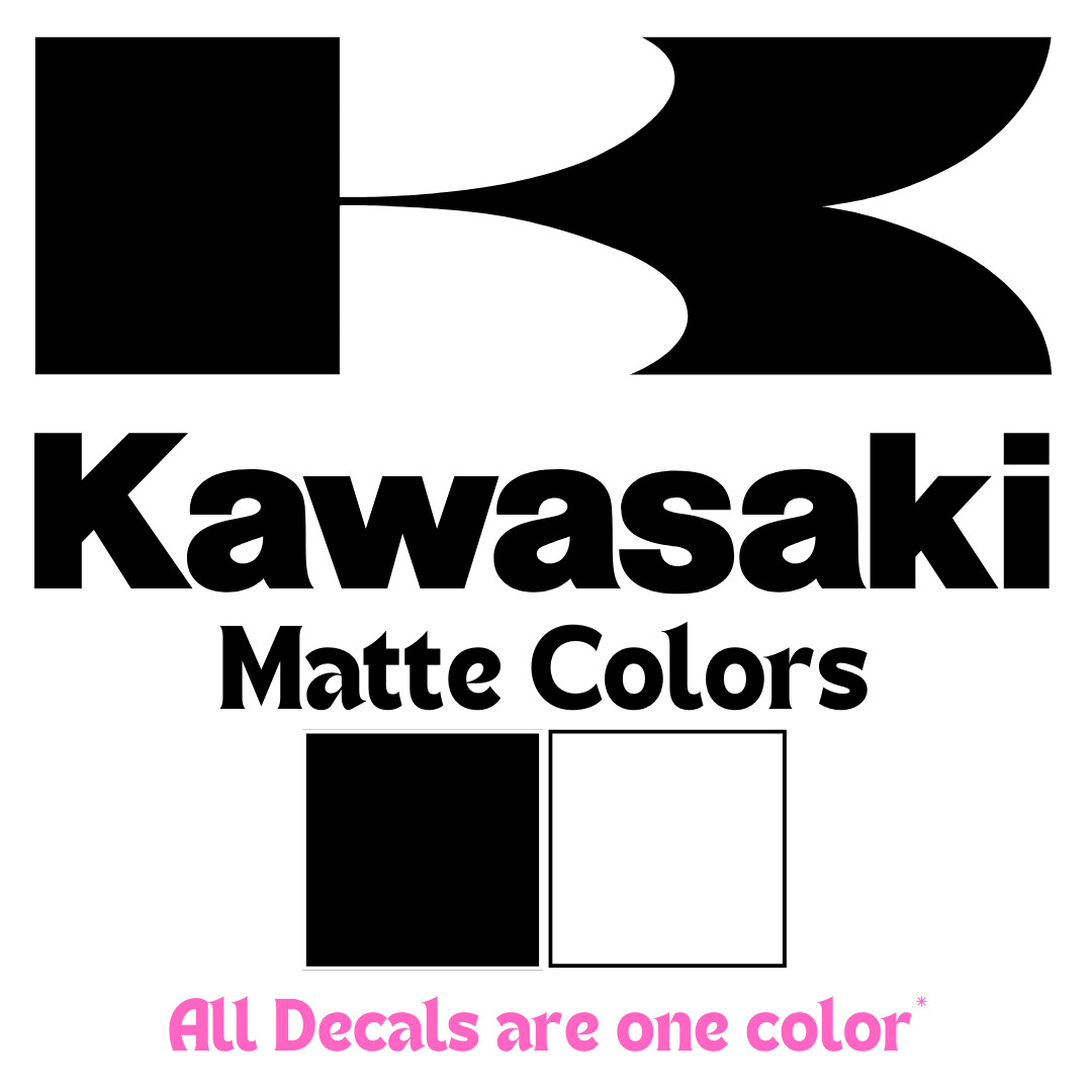 Kawasaki Vinyl Decal Sticker – Motorcycle Graphic, Racing Logo, Bike Accessory