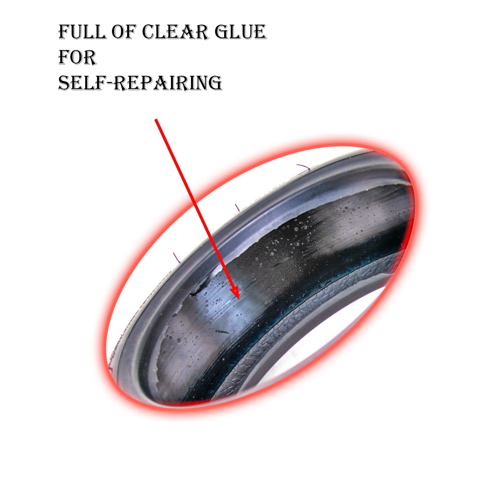 Ninebot G Max 30 60/70-6.5 Tubeless tire + Glue fit 10×2.5-6.5 Electric Scooter