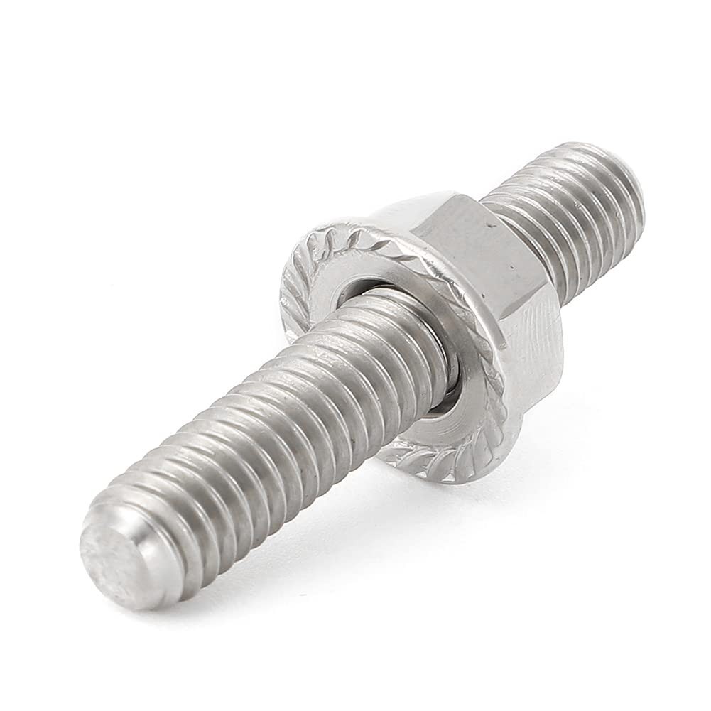 Harley Big Twin Sportster Exhaust Studs Nuts 3/8 Inch Zinc Chrome 8 Pcs