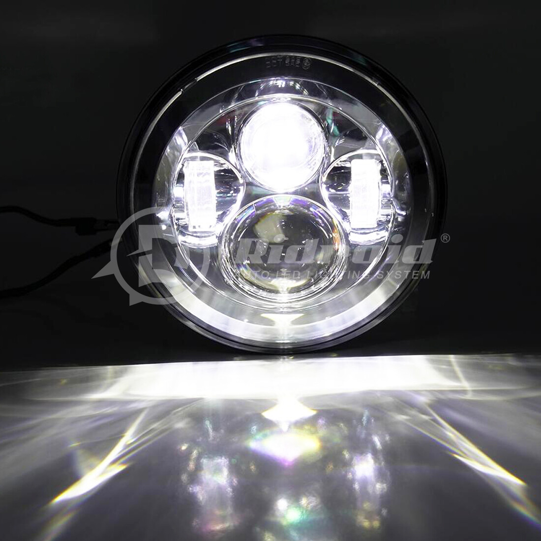 7Inch 140W LED Headlight Hi/Lo + 2Pcs 4.5Inch 80W Fog Light for Harley Davidson