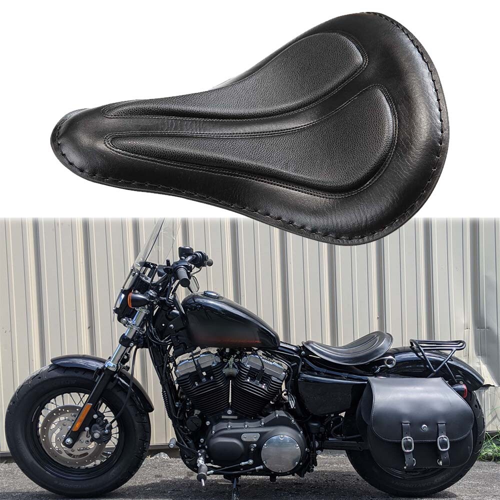 Motorcycle Black 13″ Spring Solo Seat For Harley Softail Springer Chopper Bobber