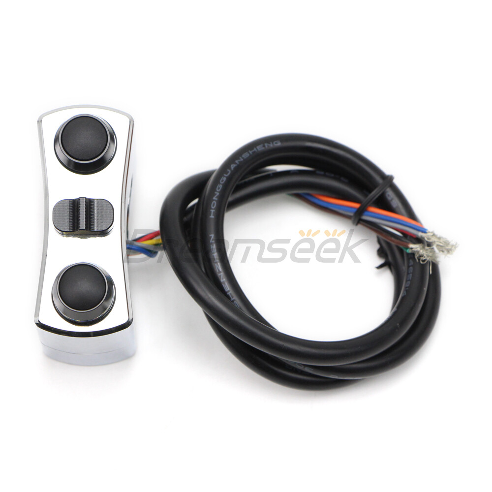 Motorcycle Handlebar Switch Controls 25mm for Harley Kawasaki Horn Start Button