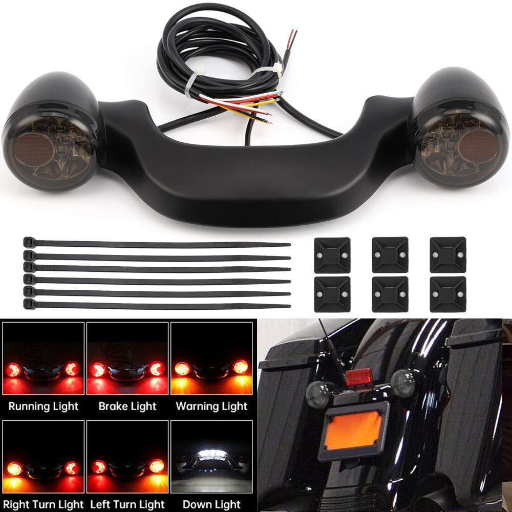 Bullet Rear LED Turn Signals Brake Light Bar for Harley Road King Street Glide