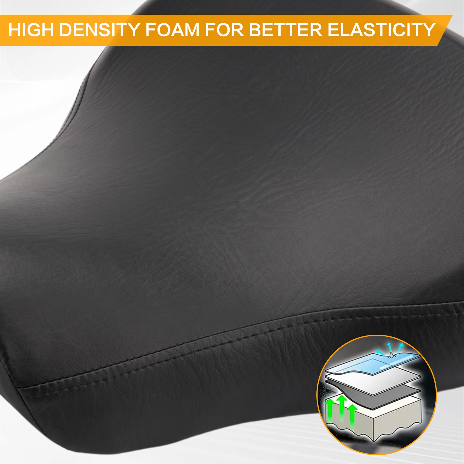 Front Driver Rider Solo Seat For Harley Sportster 883 1200 Forty Eight 1983-2003