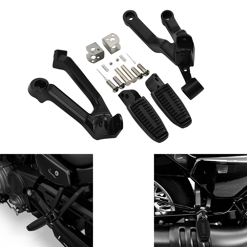 Passenger Foot Pegs Mount Kit Fit For Harley Nightster RH975 2022-2024 23 Black