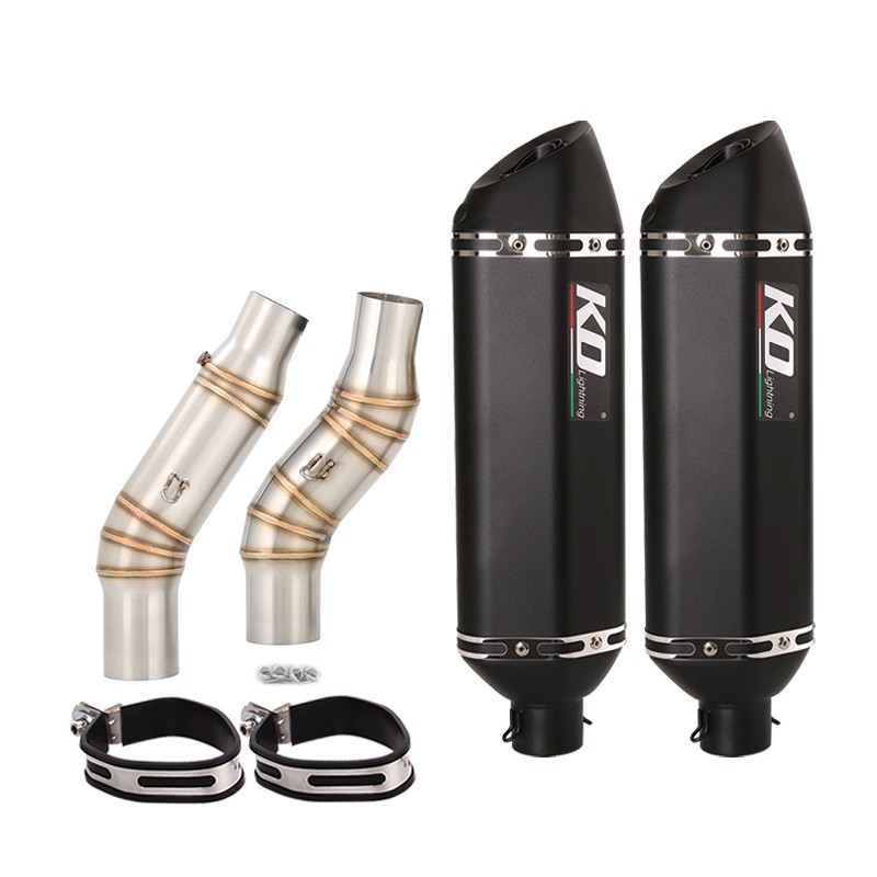Z1000 2010-2025 For Kawasaki Ninja 1000 Exhaust Tips Mid Link Pipe Black Muffler