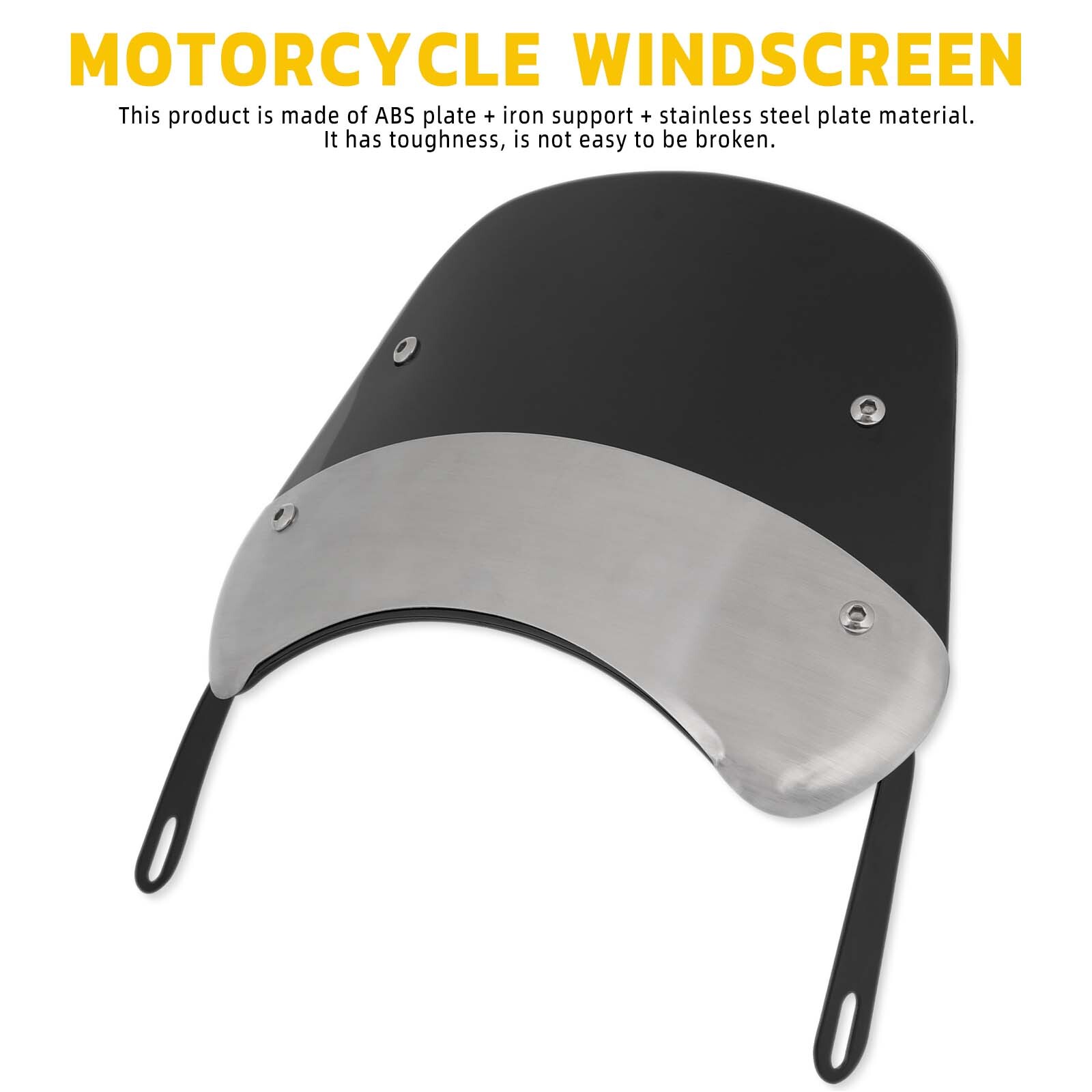 Motorcycle 5”-7″ Round Headlight Windshield Windscreen For Victory High Ball