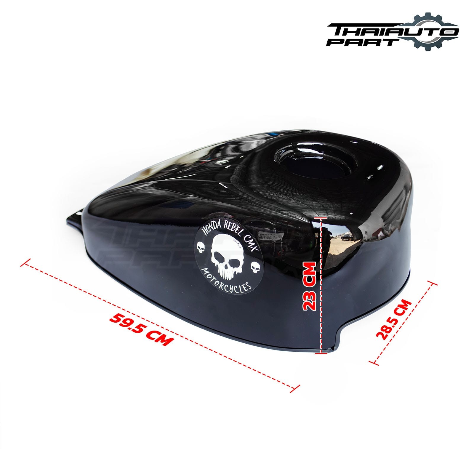 Fuel Gas Tank Petrol Cover Fairing Black For Honda CMX Rebel 300 500 2017-2025