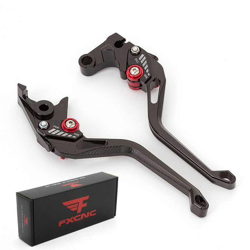 CNC 3D Rhombus Brake Clutch Levers W/Red Hand Grips FOR YZF R3 2014 -2020