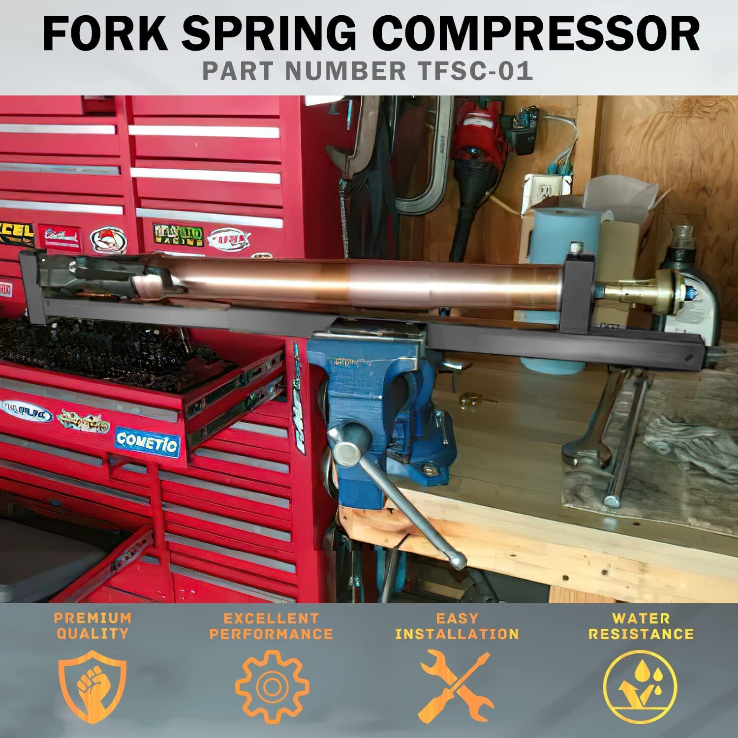 TFSC 01 Fork Spring Compressor for Most Road Racers Motorcycles Sport Bikes