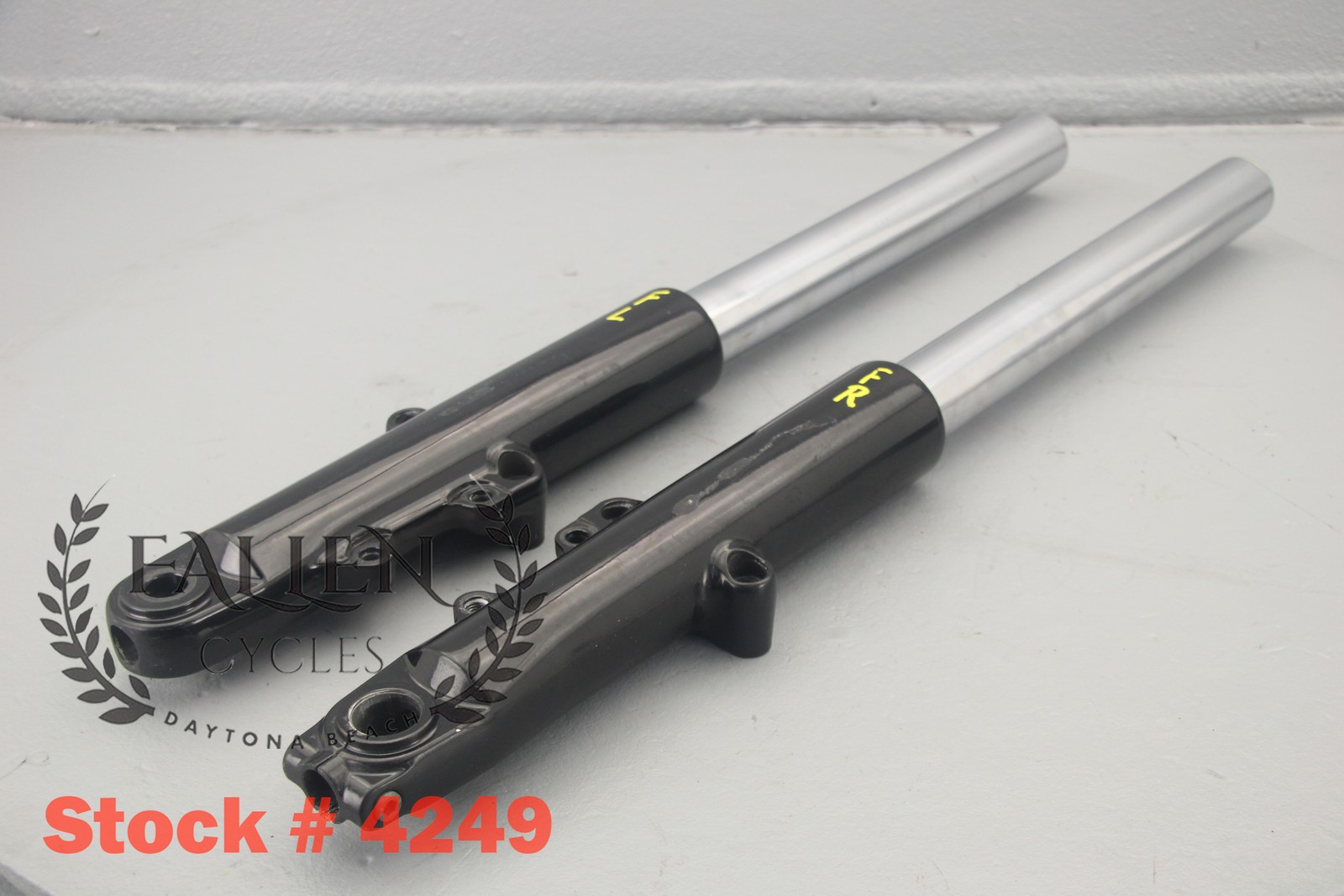 2015 Harley Road Glide 49mm Front Fork Suspension Leg Set GLOSS BLACK #4249