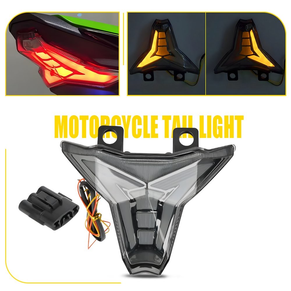 For Kawasaki Ninja 400/Z400 2018-23 Signal LED Integrated Tail Light Red+Amber H