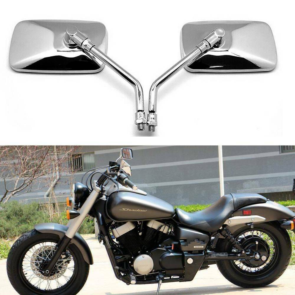 Rectangle Chrome Motorcycle Side Mirror For Honda Rebel 250 CMX250C 300 CMX300