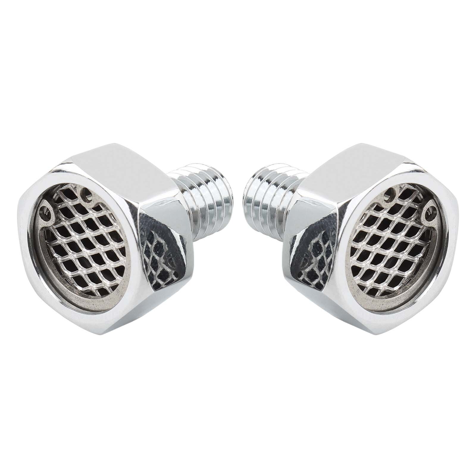 Pair Chrome Aluminum Breather Bolt Screw For Harley Softail Touring Twin Cam CVO