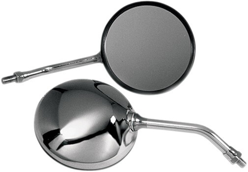 Emgo Factory Style Round Mirror 5in Stem Chrome 10mm Thread Left/Right 20-37300