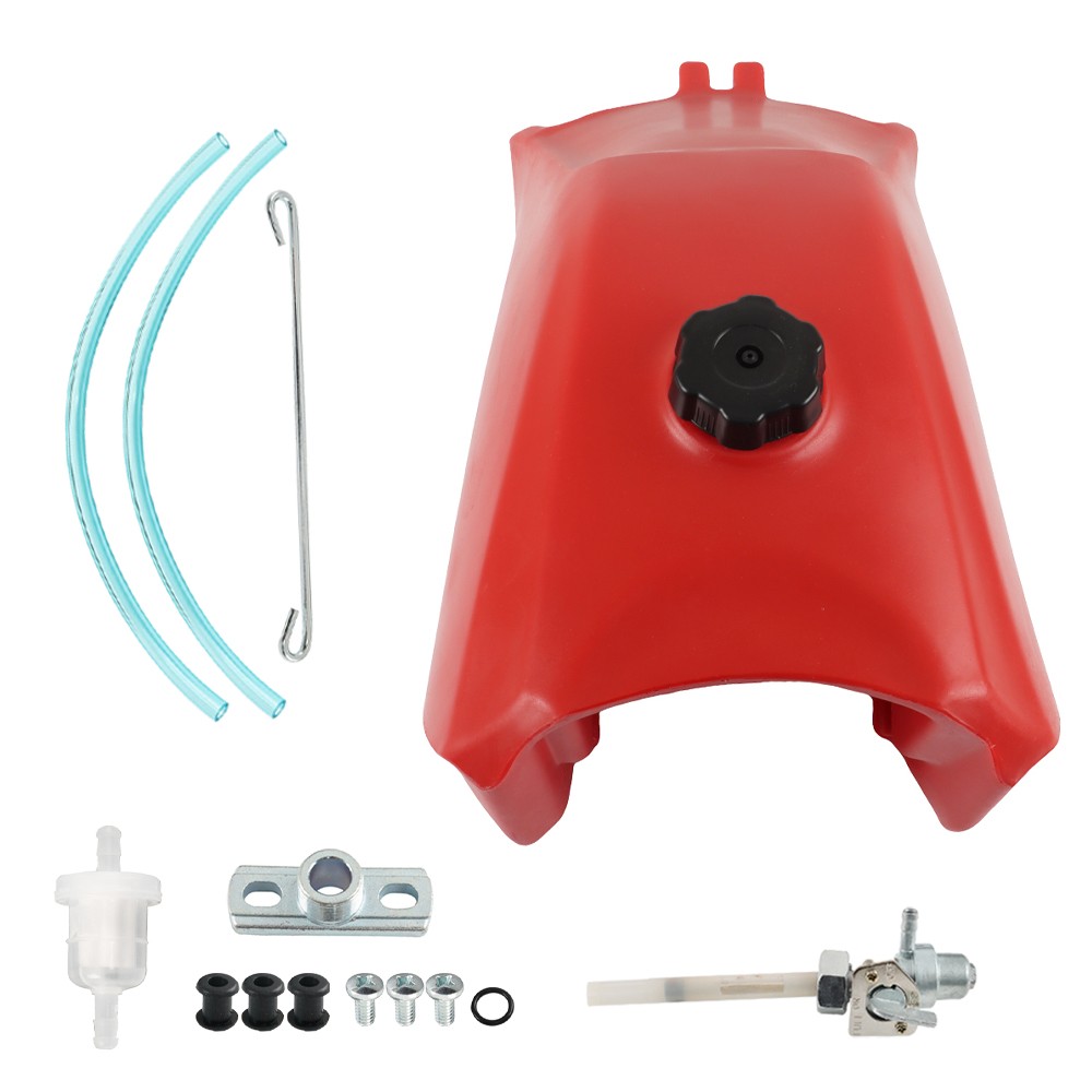 For Honda TRX300 TRX 300 1993-2000 plastic gas fuel tank fourtrax Red & petcock