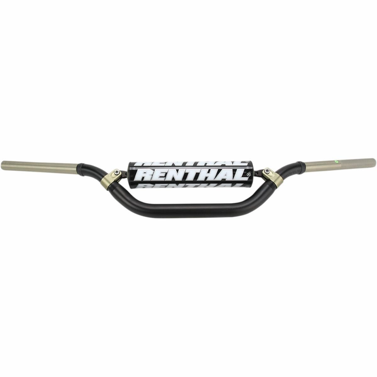 Renthal 918-01-BK-02-185 Twinwall Handlebar – CR High Bend – Black Black