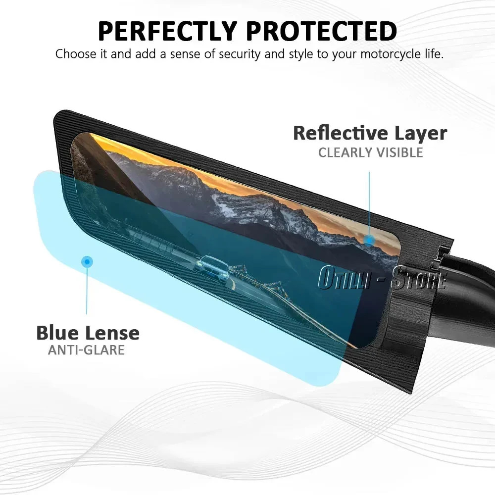 Side Mirrors Fit For Yamaha YZF R1 R1M 2020-Rearview Wind Wing Mirror Adjustable