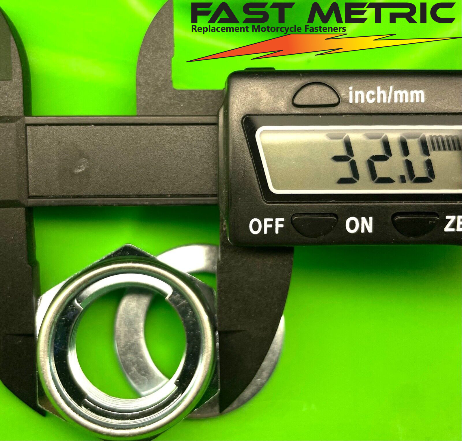Rear axle nut for KX250F and KX450F 2015-current models. Replaces #92210-0939