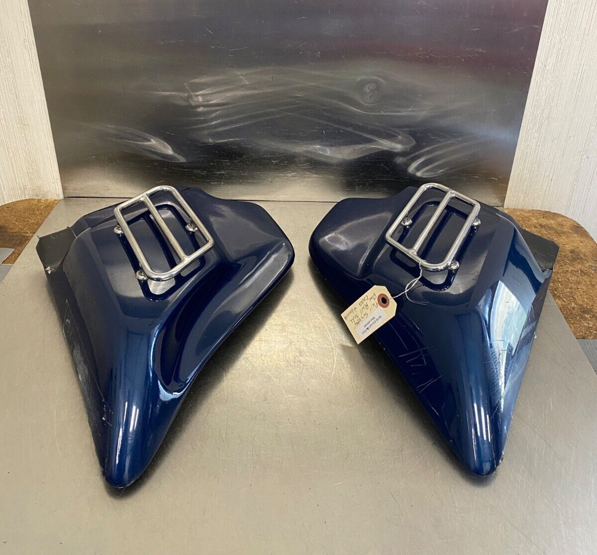 1999 Harley Davidson E/G U/C FLHTCUI Pair Sinister Blue Pear Side Covers & Guard
