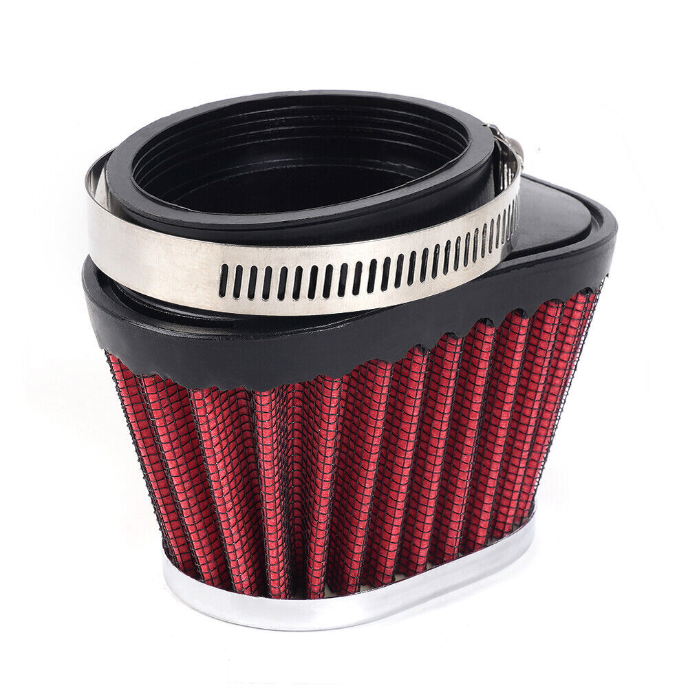 60mm/2.36in Red Air Filter Pod Cleaner Fit For Bike Dirt ATV Quad Pit Motorcycle