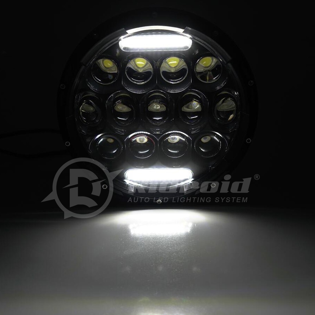DOT 7″ inch Motorcycle Headlight Lamp Round LED Projector For Harley Cafe Racer