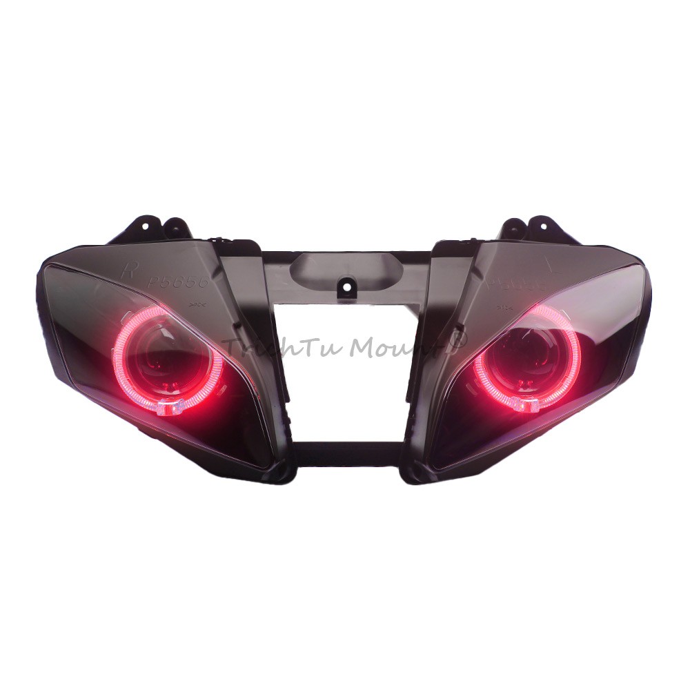 Fully HID Front Headlight Assembly Red Angel Lamp For Yamaha YZF R6 2006-2007