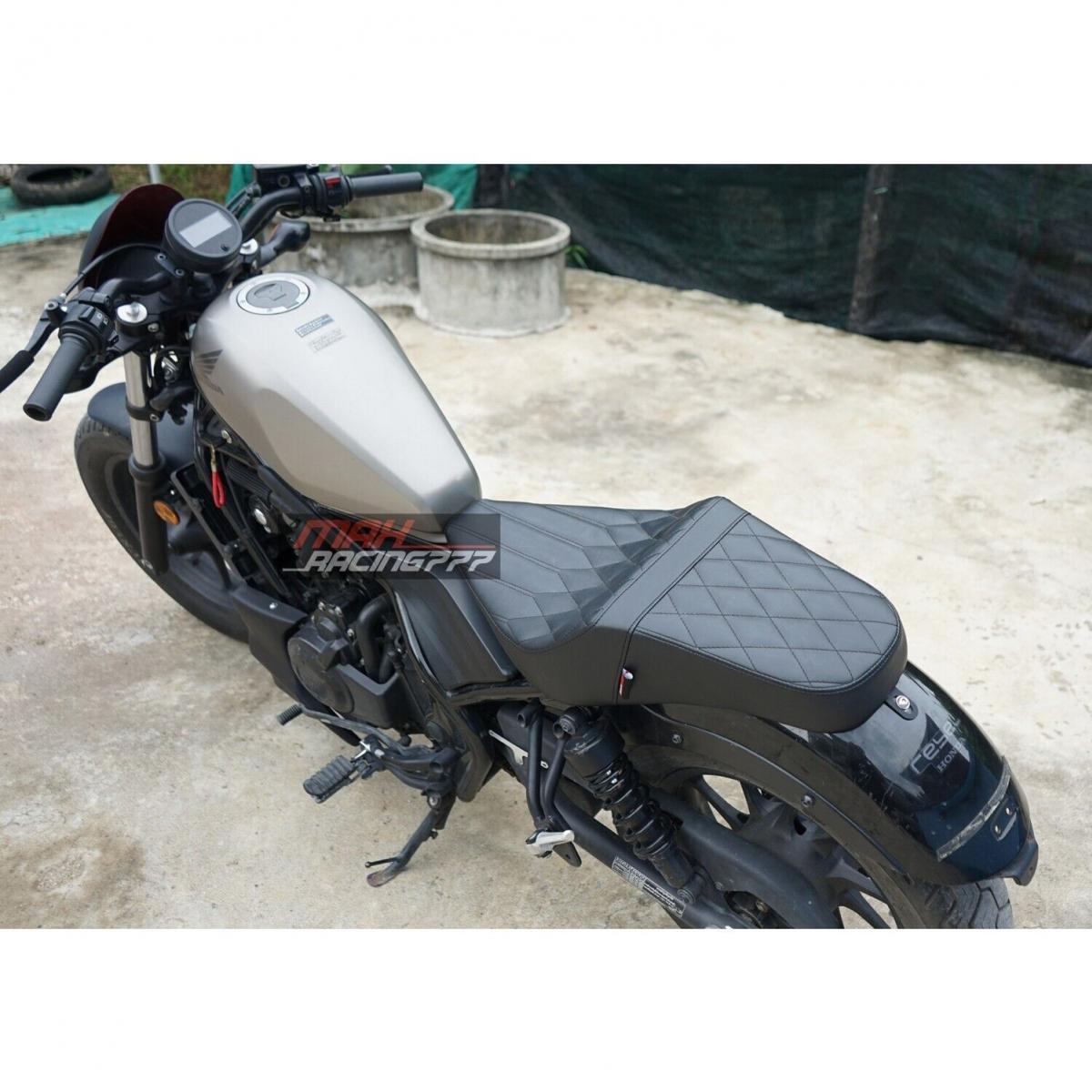 Couple Seat Pad Cushion Black Stitch For Honda Rebel Cmx 300 500 2017-2023