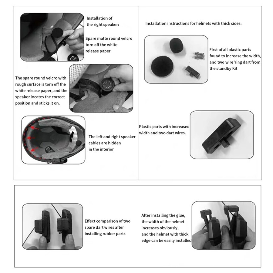 Bluetooth Headset Stereo Motorcycle Wireless Helmet Hands-free Call Waterproof