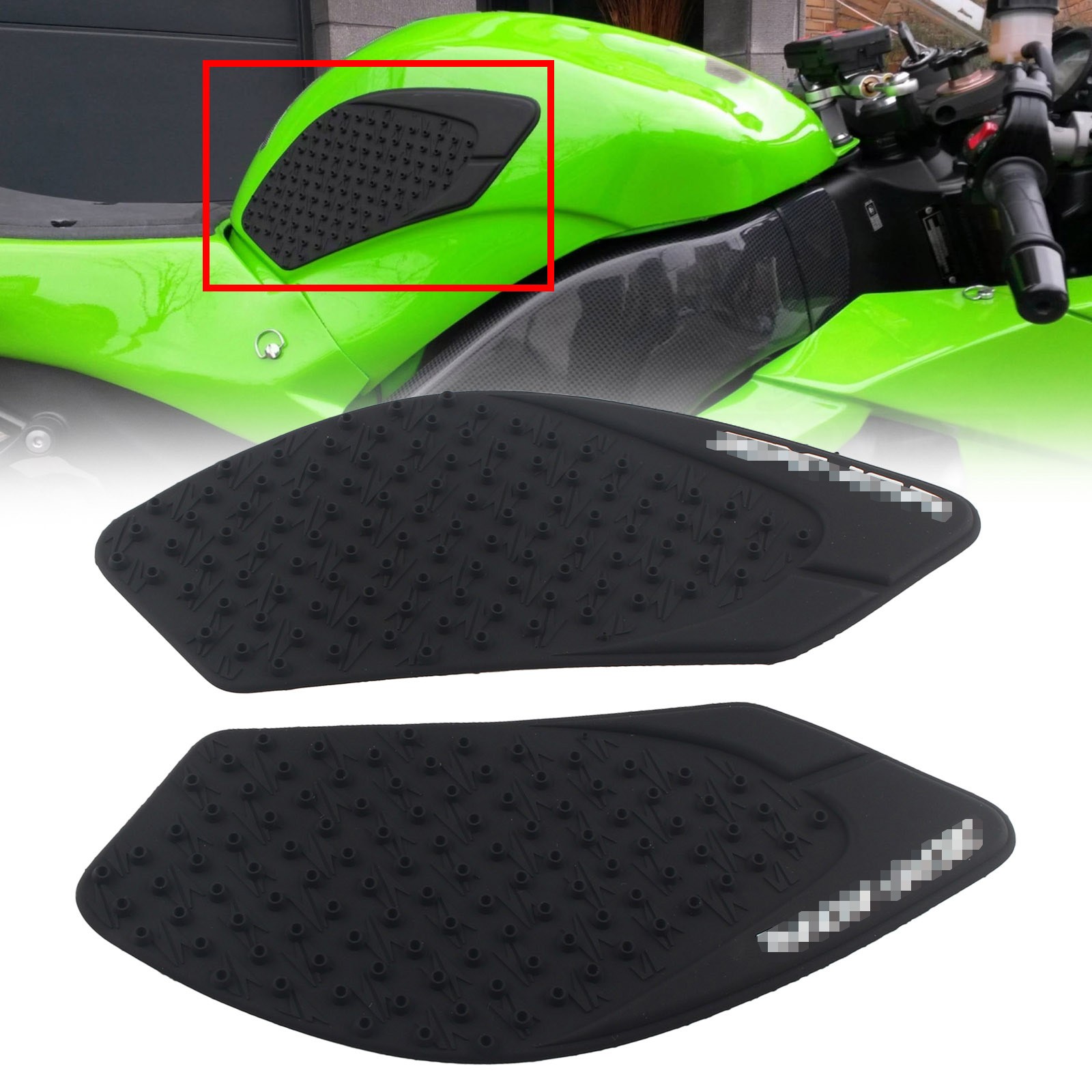 Fuel Gas Tank Side Pad Knee Grip Decal Trim For Kawasaki Ninja ZX10R 2008-2010