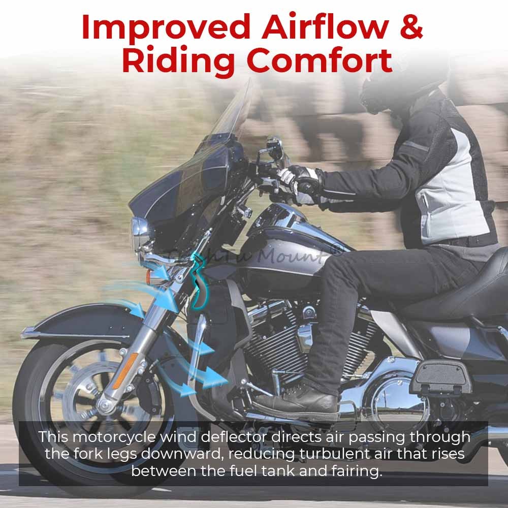 Lower Triple Tree Wind Deflector Fits For Harley Touring Electra Glide 2014-2024