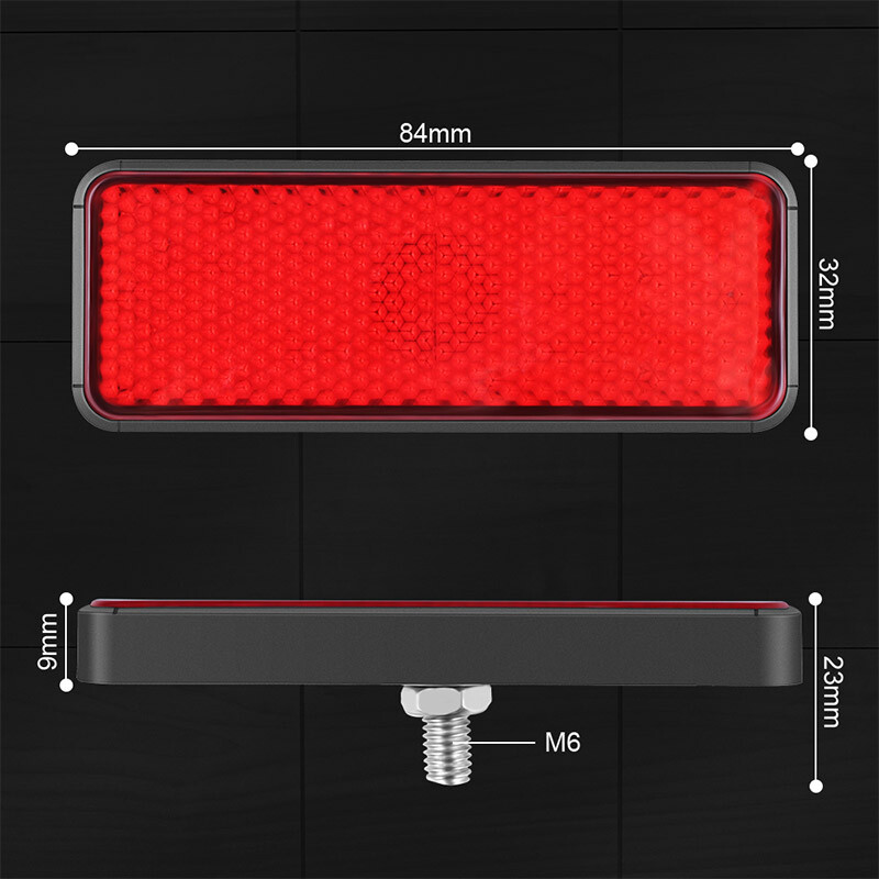 2X Motorcycle Rectangle 24 LED Reflector Stop Tail Brake Turn Signal Light Lamp