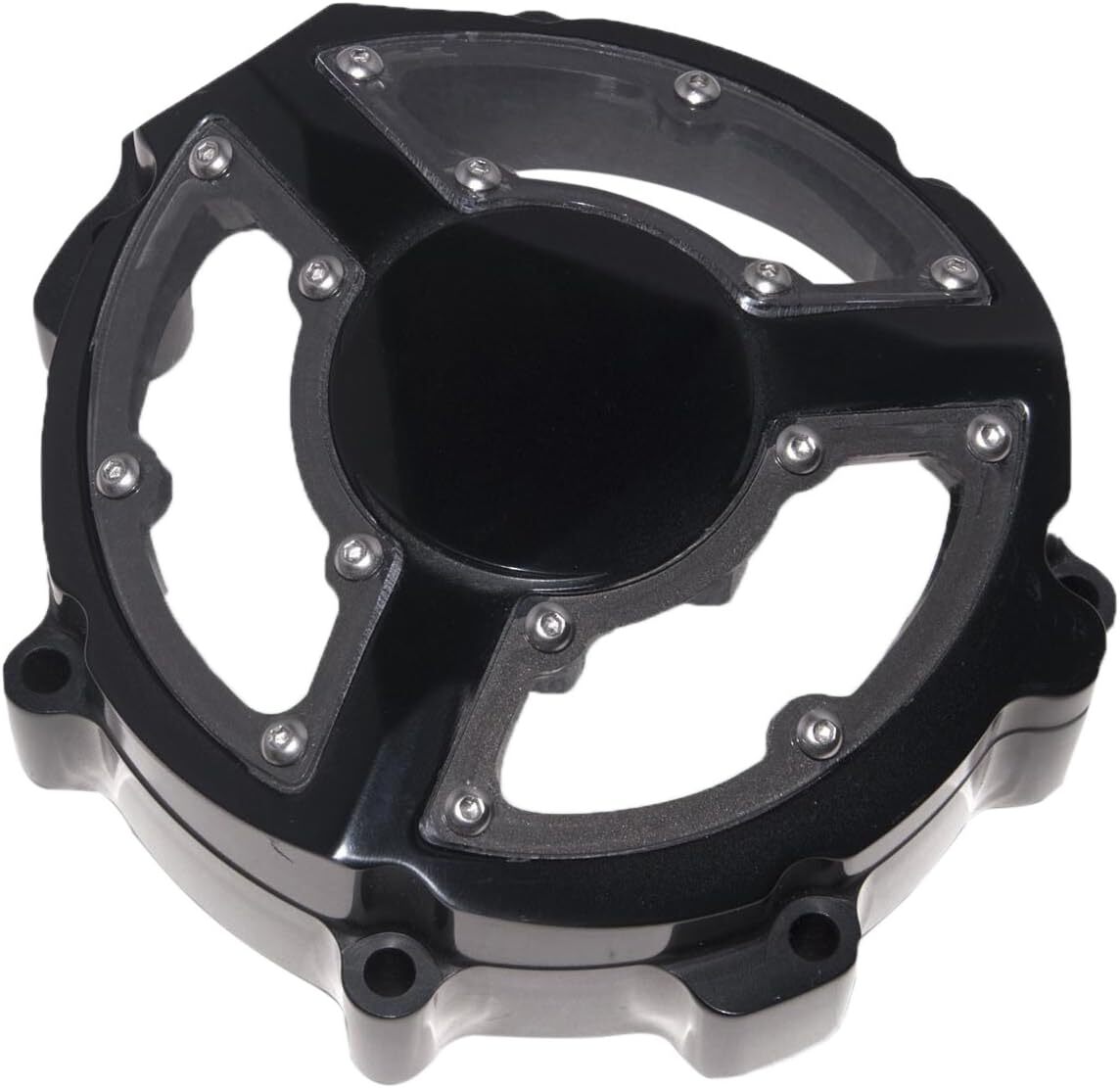 Stator Cover 06 – 16 Kawasaki ZX 14 Black W/ Window CNC Billet Aluminum USA NEW