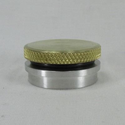 Billet Proof Designs Brass Gas Cap w/ Aluminum Stepped Flanged Tophat Bung