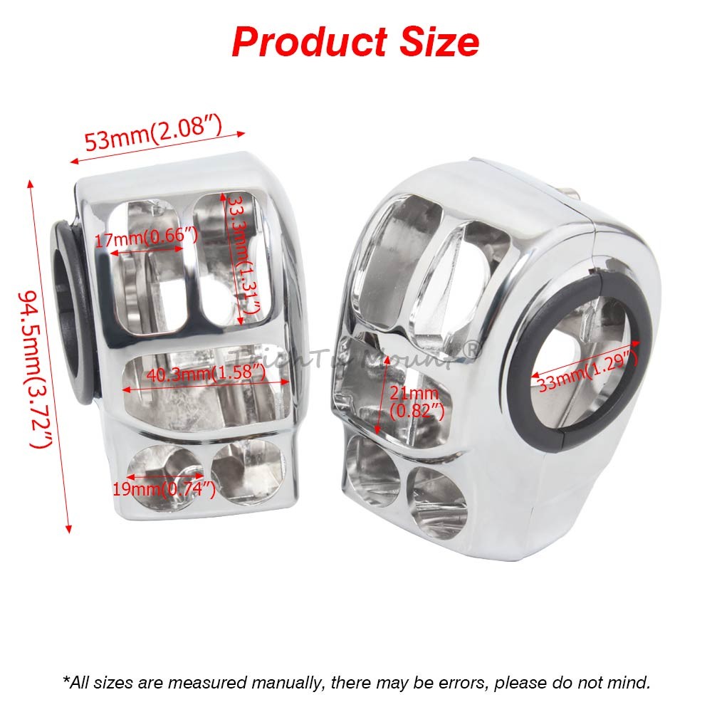 Chrome Handlebar Control Switch Housing Cover For Harley Road Glide Street Glide