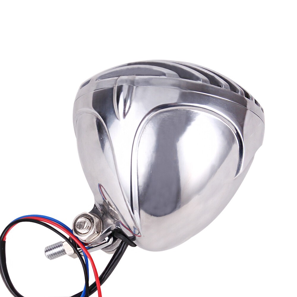 Motorcycle Chrome Front Headlight For Harley Chopper Bobber Cafe Racer Cruiser
