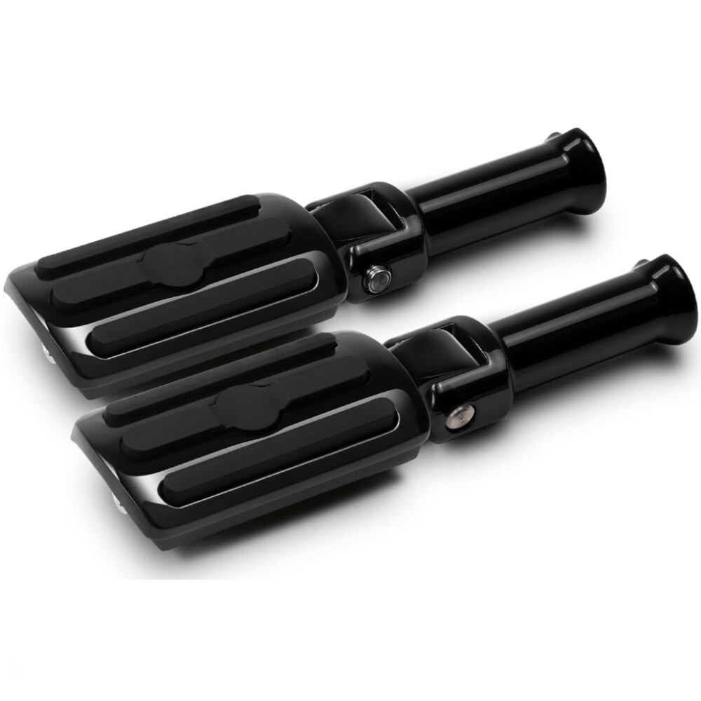 A Set Black For Harley Footpegs w/ Brackets Softail Low Rider / S / ST 2018-2023